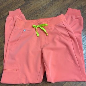 Figs, Hot Coral Zamora Joggers, XSmall